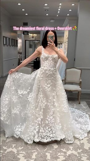 The Dreamiest Floral Wedding Dress & Overskirt 💐🌸🌺🌼