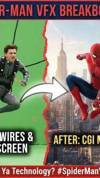 Spidey's magic revealed! 🕸️ Wires to web-slinging. 🎬 VFX breakdown! #spiderman #vfx