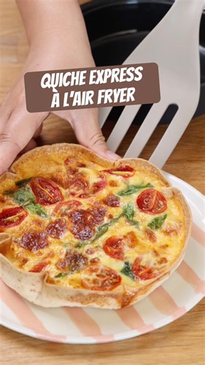 Express tomato spinach tortilla quiche: the air fryer hack