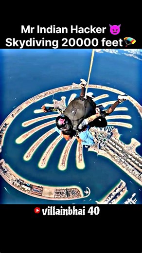 Skydiving 20000 feet 🤯//#shorts #mrindianhacker