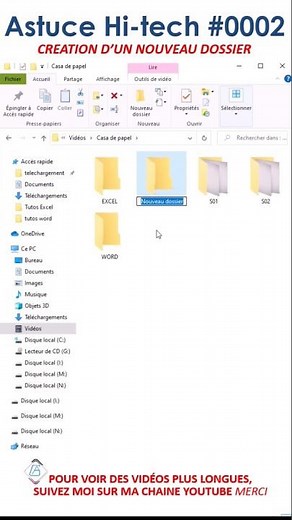 Creating a new folder in Windows