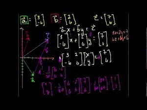 Решение задач с векторами матричным способом