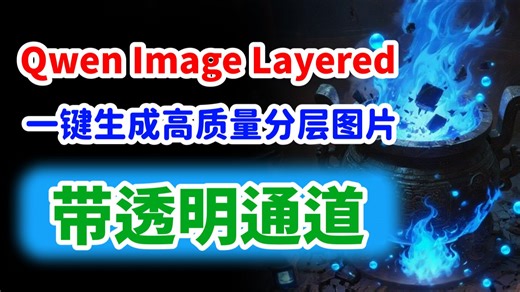 不用抠图啦！Qwen Image Layered直接生成带透明通道的分层图片！