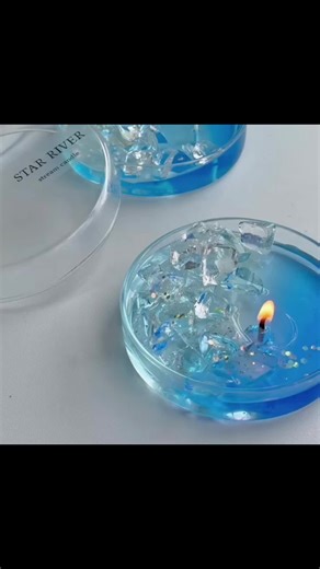 DIYアロマキャンドル、夏のビーチ🏖️#綺麗 #DIY #ろうそく #アロマ #ストレス解消