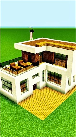 Mini modern house build tutorial🏠🏡 #minecraft #shot #gaming