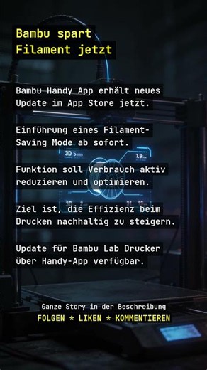 Bambu Lab Filament-Sparmodus: Analyse der App-Funktion
