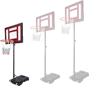 YDYJKI Portable Basketball Hoop Stand for Kids 38 Inch Backboard Kids Basketball Hoop Indoor Outdoor 5-7 Ft Adjustable Height Basketball Hoop