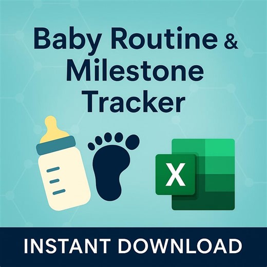 Baby Routine & Milestone Tracker: Excel Template, Newborn Schedule (digital Download) - Etsy UK