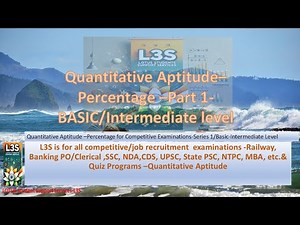 Percentage (Part 1) in Simple Way | Quantitative Aptitude | Competitive & Entrance Exam Preparation