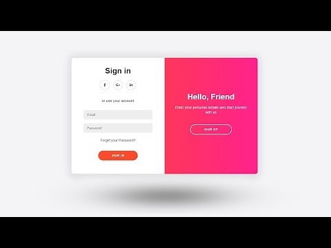 Animated Sliding Login & Signup Form | Creative Login Form with CSS Sliding Effects | The Providers