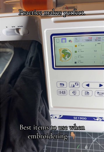 Best items to use when embroidering: 1. Actual Embroidery Thread (so your thread doesn’t break) 2. Investing in a good digitizing Software (professional designs) 3. A repositioning hoop (location is inportant) 4. A good basing adhesive (helps your item not move) #Design #Professional #Art #Embroidery #SmallBiz #Quality #fashiontok #Shop #Accessories #Advice #Mentality #Share #Follow