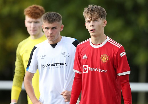 Sam Mather scores impressive goal for England under-18s