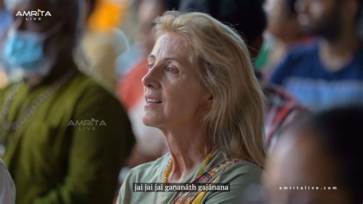 #Bhajans Immerse your heart in Amma’s soulful #Ganesha bhajan “Jai Jai Jai Gananatha Gajanana.” 🌿Watch full video👉 https://amritalive.page.link/3tobLCZfq9UpJhb3A ********* Let the sacred vibrations of Lord Ganesha fill your mind with peace, clarity, and auspicious beginnings. A gentle prayer. A powerful mantra. A moment of pure surrender. Stream now on Amrita Live! 🙏💛🐘 🕉️ "To gain concentration in this age of Kali Yuga (material age), bhajan is easier than meditation!” – says Amma. 🌸 📲 S