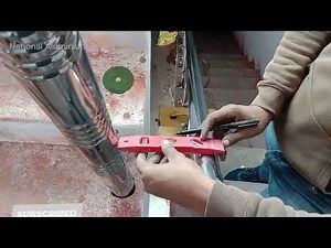 Stainless Steel Staircase Railing Full Installation Process | How to make steel stair railing design