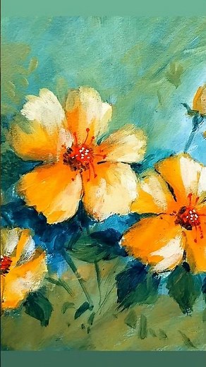 📌 Lovely Acrylic Flower Painting
