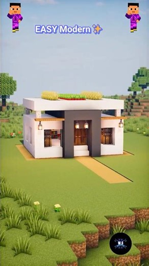 Minecraft Easy Modern House #shorts #minecraft