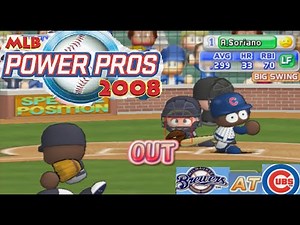 MLB Power Pros 2008 Gameplay Cubs vs. Brewers (PS2)