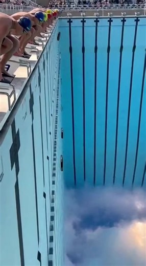 Diving Into a 70 Feet Empty Pool Full of Clouds