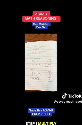 ASVAB math practice. Learn how to evaluate expressions with negative numbers. Most ASVAB mistakes come from sign errors. Practice substitution and order of operations to raise your score. Follow for daily ASVAB math drills. #asvab #asvabmath #asvabprep #asvabstudy #8keffect