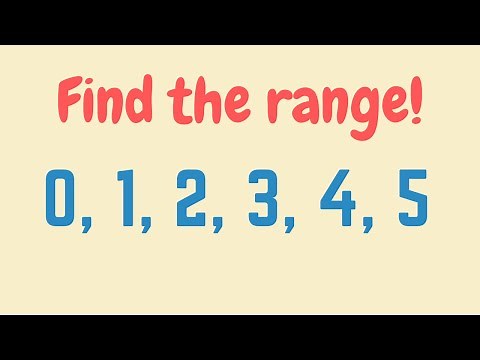How to find the range of a set of data in maths