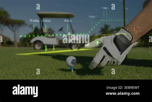 Animation of data processing over golf ball on golf course. Global sports, competition, computing and data processing concept digitally generated video Stock Video Footage - Alamy