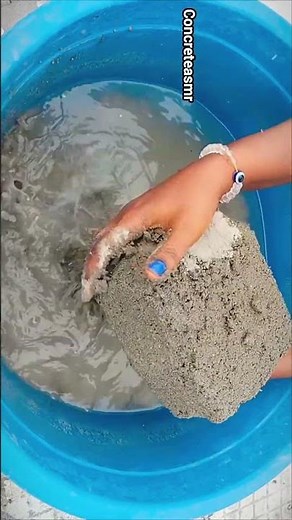 Most Relaxing Cement Sand Water Sounds Satisfying Wet Cement Sand Crumble