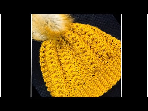 Easy Crochet Hat for women with fur pom pom How to crochet hat for beginners ALL SIZES #215