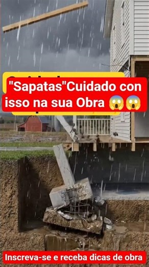 Cuidando com as sapatas na sua Obra ⚠️ 🏗️ #costrucaocivil #obra #casa #dicasdeobra