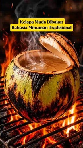 Roasted Young Coconut⁉️ The Secret of a Traditional Drink That Instantly Warms the Body‼️