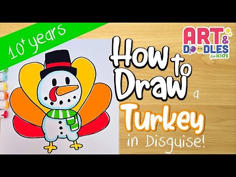 How to draw a TURKEY IN DISGUISE | Art and doodles for kids