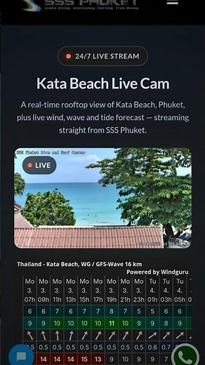Kata Beach Live Cam 🌊 Phuket's Main Surf Break & Dive Site (Live 24/7)