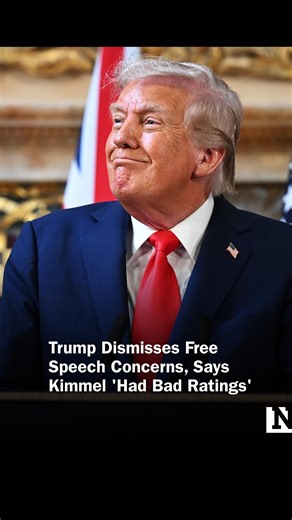 President Donald Trump dismissed claims of political censorship over ABC’s suspension of Jimmy Kimmel Live!, saying Kimmel was fired for “bad ratings more than anything else.” | Newsweek