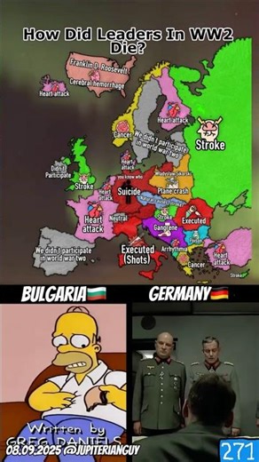 How did ww2 leaders pass away… #mapping #shorts #geography #map