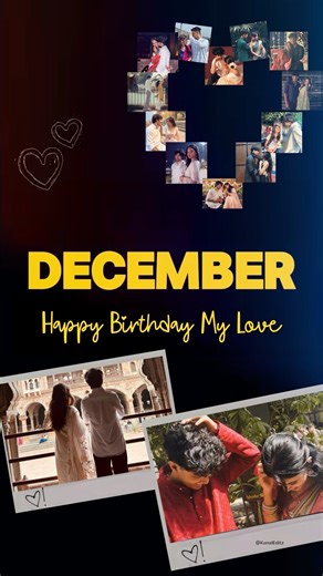 December Birthday VN Template | Happy Birthday Template Video | Trending Birthday Reel #birthday #vn