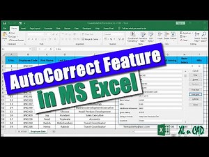 AutoCorrect Feature In MS Excel (A great time saver which will correct misspelled words)