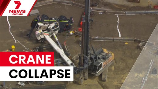 Crane collapses at North East Link site