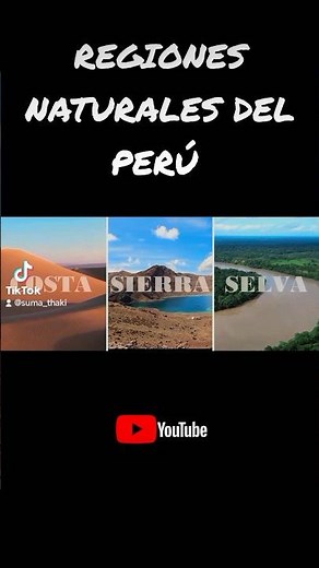 Las tres regiones naturales del Perú. #education #geography