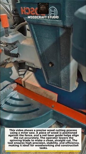 Precision Wood Cutting with Laser Guide Miter Saw #woodworking #tools #DIY