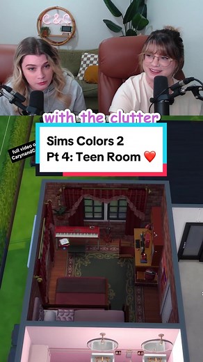 we don’t wanna pick favorites. but. we love this teen room 😍😍 #thesims4 #sims4 #simstok #simsbuild #ts4 #simshack #pink the sims 4 build ideas