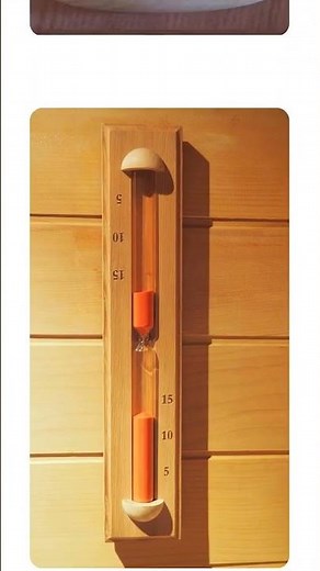 HSE Deluxe Cedar Wall-Mounted Rotating Sauna Sand Timer - 15 Minutes - Choose Your Sand Color (15...