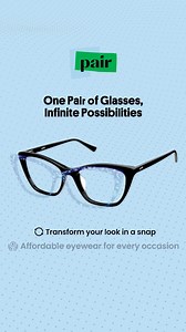 Completely customizable ✅Completely wallet-friendly ✅ With just one Pair, you can switch up your everyday style in a snap with 1,000s of magnetic, swappable Top Frames. | Pair Eyewear