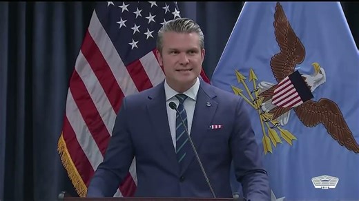 Secretary of War Pete Hegseth and Navy Adm. Brad Cooper, commander of U.S. Central Command | Calvin Foster