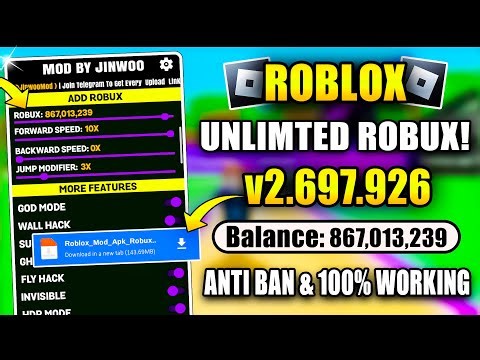 🚀 Roblox MOD MENU Unlimited Robux v2.698.941 (2025) | Full Menu + Unlimited Everything