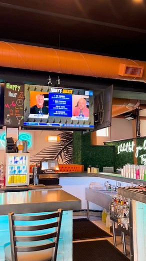 The perfect setup for game day: a cocktail in hand and the big screens at Migos.  | Migos Toledo | Facebook