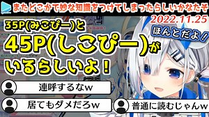 "45P(しこぴー)"呼びを一切戸惑わないかなたそに慌てふためくへい民+おまけ