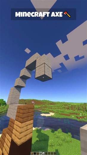 Building An Iron Axe In Minecraft🔥🪓 #minecraft