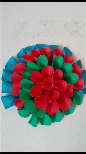 How to make a easy paper craft ideas beautiful flower clor paper #cardboardcutout #papercrafttutor