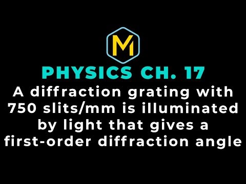 17.15 Mastering Physics Solution-"A diffraction grating with 750 slits/mm is illuminated by light