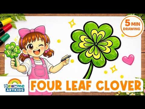How to Draw a Four Leaf Clover