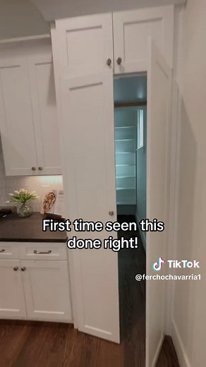 Hidden pantry done right! #hiddenpantry #kitchenhacks #realestate | Hidden Kitchen Pantry